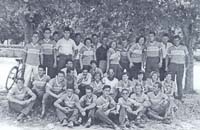Veslaci i veslacice nakon pobjede u Zadru 1952.